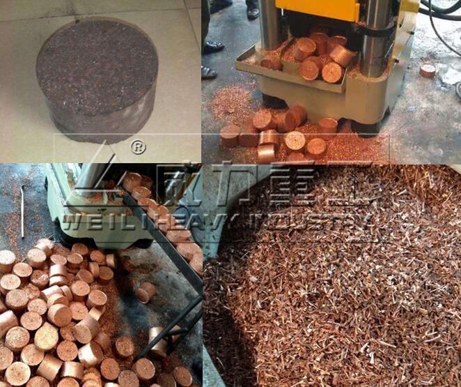 金屬壓塊機實景展示