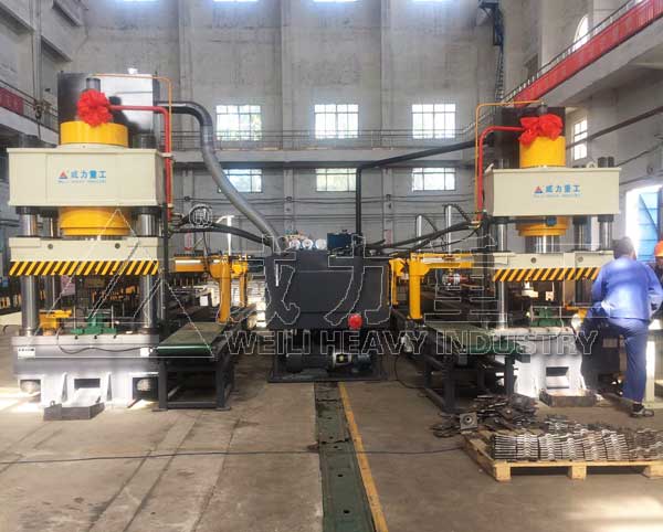 630噸錨桿托盤液壓機配自動化生產線