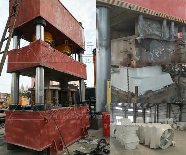 2000噸玻璃鋼負壓風機外殼模壓液壓機