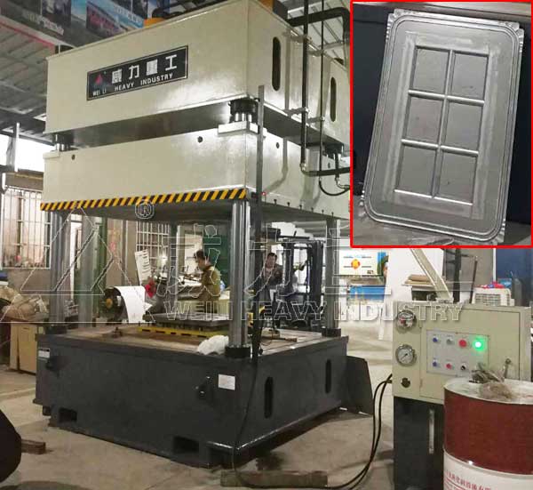 200噸不銹鋼櫥柜門一次沖壓成型液壓機(jī)